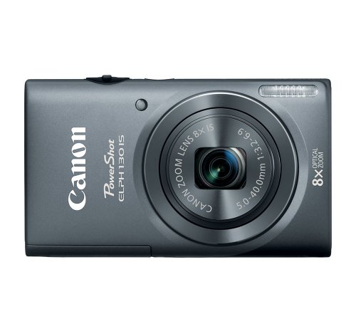 Canon PowerShot ELPH 130 IS 16.0 MP Digital Camera with 8x Optical Zoom 28mm Wide-Angle Lens and 720p HD Video Recording (Gray) (OLD MODEL)