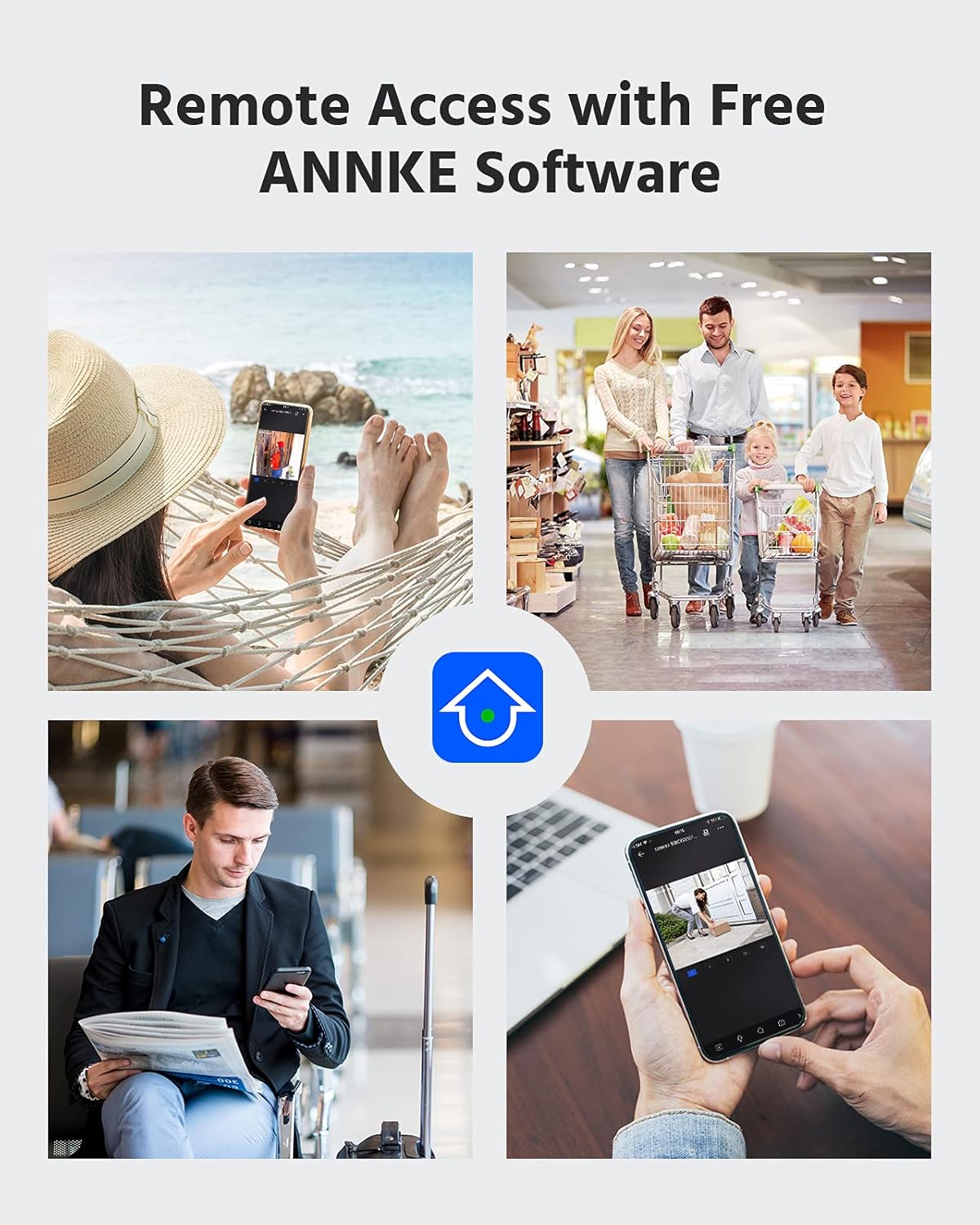 ANNKE 5MP Lite Wired Security Camera System with 1TB Hard Drive, H.265+ 8CH Surveillance DVR and 8 x 1080p HD Weatherproof CCTV Camera, 100 ft Night Vision, Easy Remote Access – E200