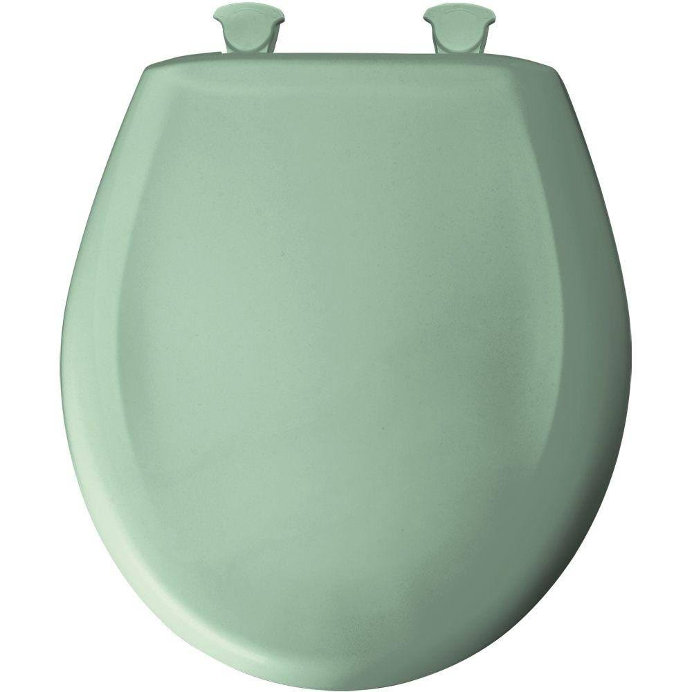 Bemis 200slowt 035 Lift-Off Plastic Round Slow-Close Toilet Seat, Sea Green