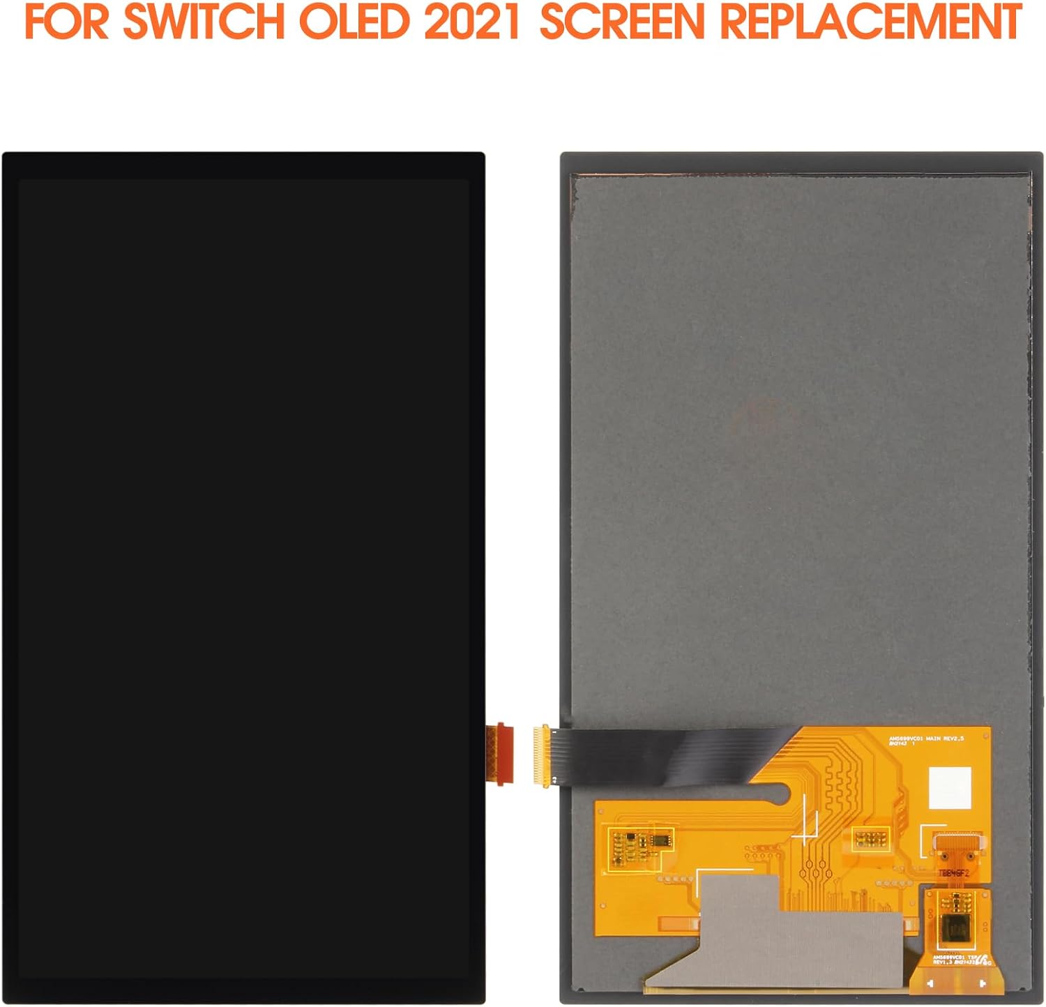 OLED Screen for Nintendo Switch OLED 2021 Screen Replacement for Switch OLED 2021 LCD Display Repair Parts（Black