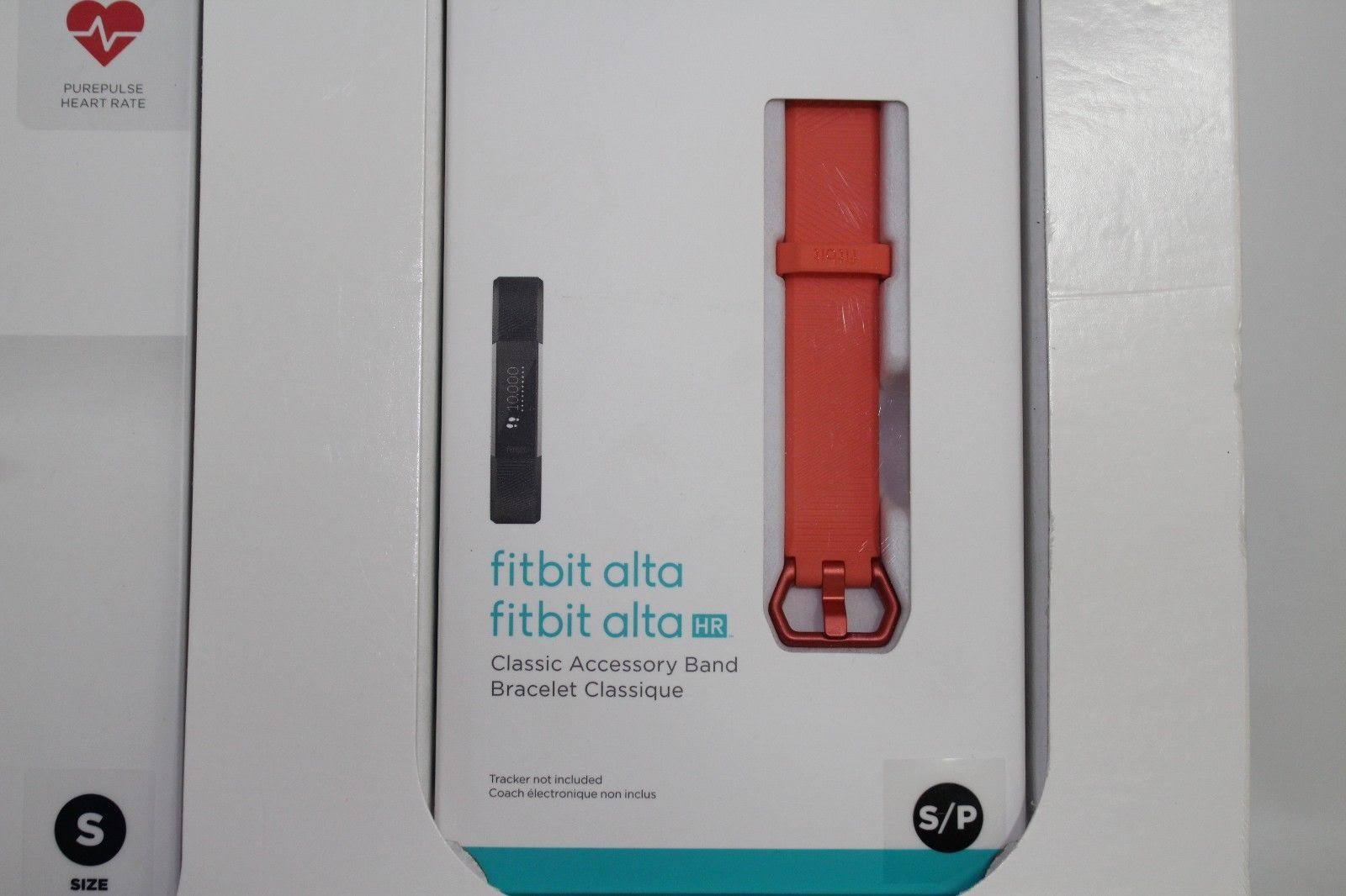 Fitbit Alta HR - Activity Tracker with Heart Rate Monitor - Small - Black/Stainless Steel - includes Coral Wristband