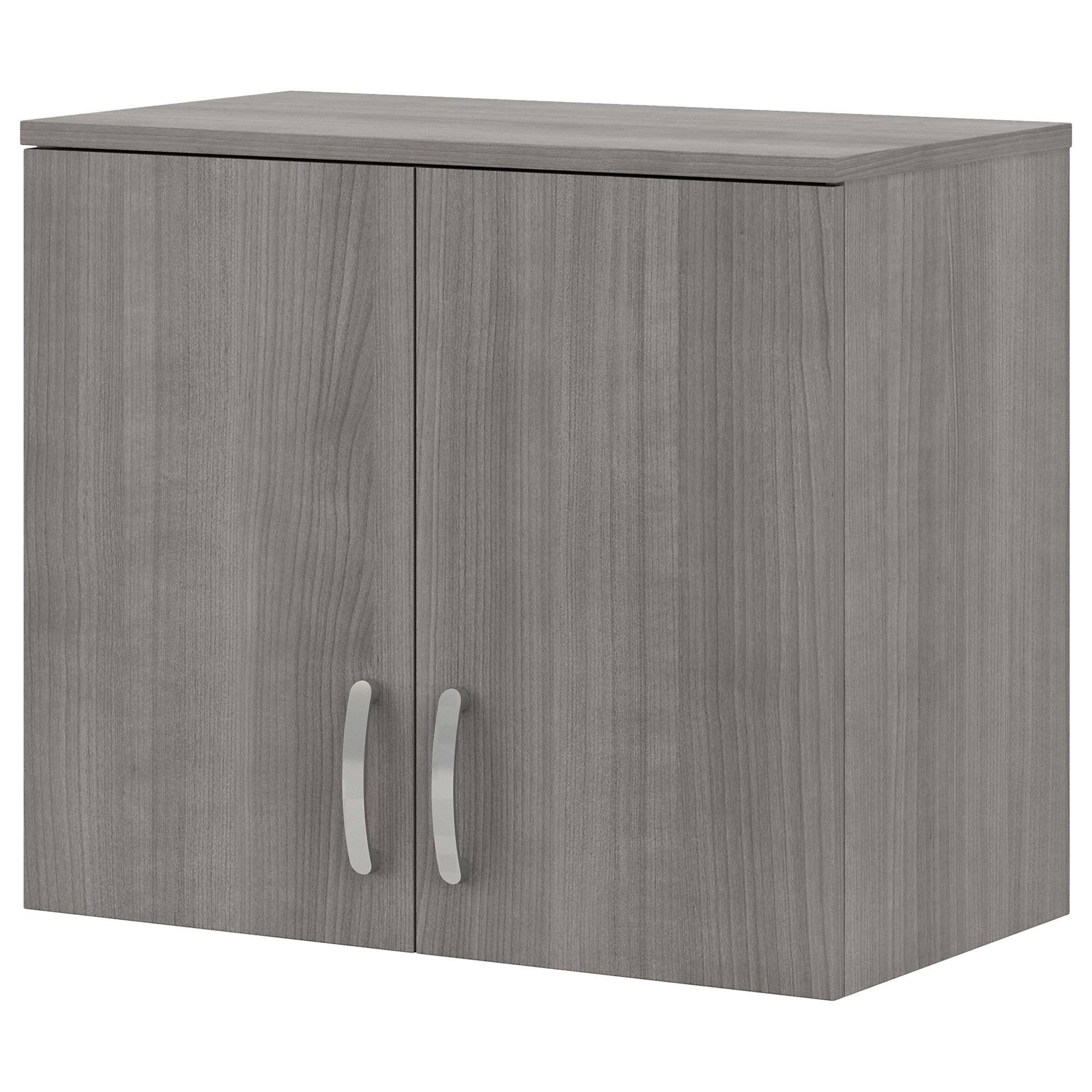 Universal Wall Cabinet with Doors and Shelves - Platinum Gray