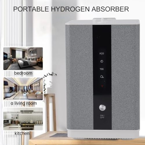 Hydrogen Water Generator, Aluminum Magnesium Alloy Portable Hydrogen Machine Timer Function for Home