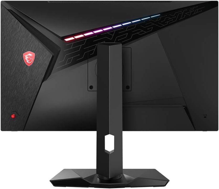 MSI Full HD Gaming RGB Non-Glare Super Narrow Bezel 1ms 1920 x 1080 144Hz Refresh Rate Adjustable Height Arm FreeSync 27” IPS Gaming Monitor (Optix MAG274R), black