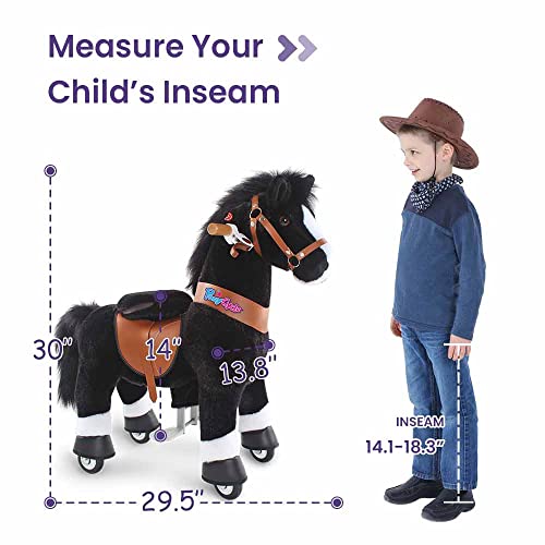 PonyCycle Official 2019 New U Series Ride on Horse Toy Plush Walking Animal Zebra Size 3 for Age 3-5 Ux368