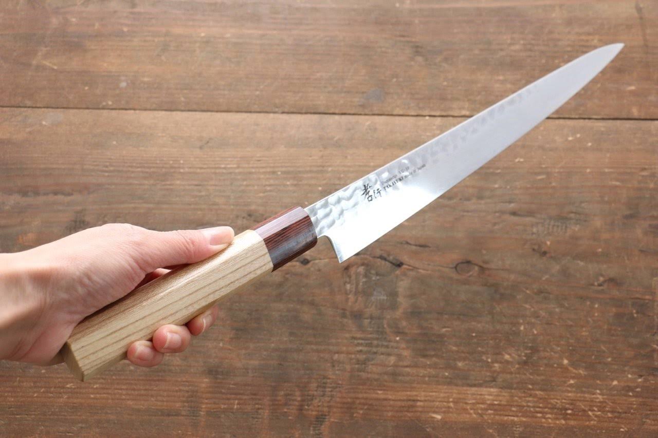 Sakai Takayuki VG10 33 Layer Damascus Sujihiki Japanese Knife 240mm Keyaki (Japanese Elm) Handle