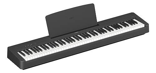 Yamaha 88-Key Weighted Portable Digital Piano Keyboard with Music Rest, Sustain Foot Switch, Built-in Speakers, USB Connectivity, Black (P45B)