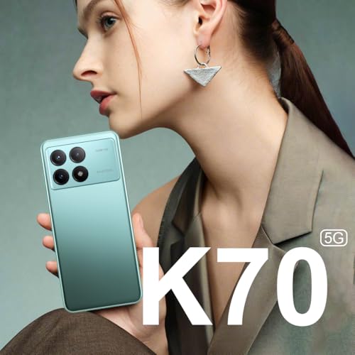 K70 5G Unlocked cell phones 2024 Android 13 smartphones 8GB+256GB/8-Core Android Phones 6.7" HD Screen 24MP+50MP Camera 6200mAh Battery Standby 5G Dual SIM mobile phones (Graphite black)