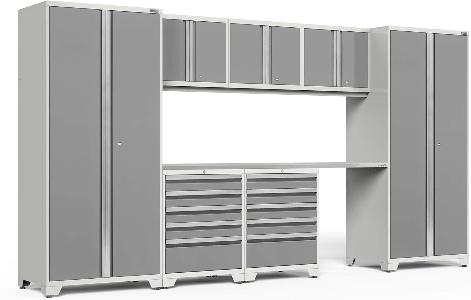 NewAge Products Pro Series Red 8 Piece Set, Garage Cabinets, 52291