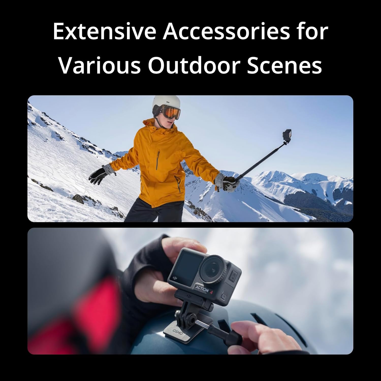 DJI Osmo Action 4 Adventure Combo - 4K Waterproof Action Camera with Battery Case Bundle with Lexar 64GB Memory Card, Protective Case, Carrying Case and 1 YR CPS Enhanced Protection Pack