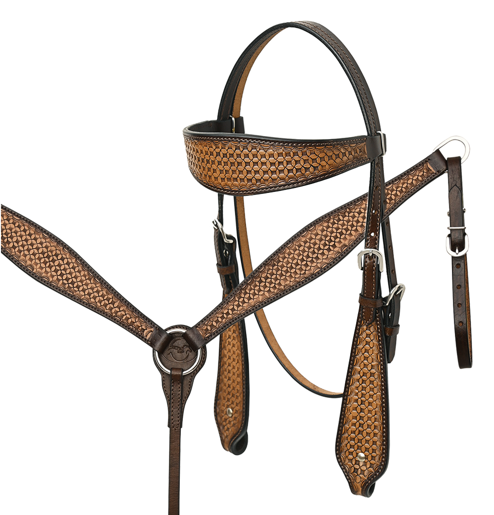 16ZI 17 In Comfytack Western Horse Barrel Racing Trail Pleasure  American Leather Saddle Tack Set With Reins Dark Brown