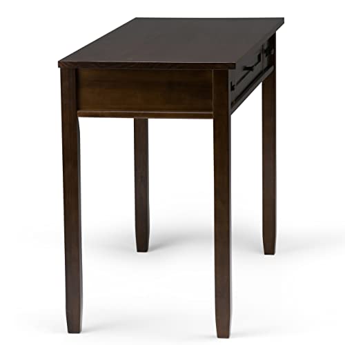 SIMPLIHOME Warm Shaker SOLID WOOD Hickory Brown 48 inch Wide Home Office Desk, Writing Table, Workstation, Study Table Furniture in White with 2 Drawers
