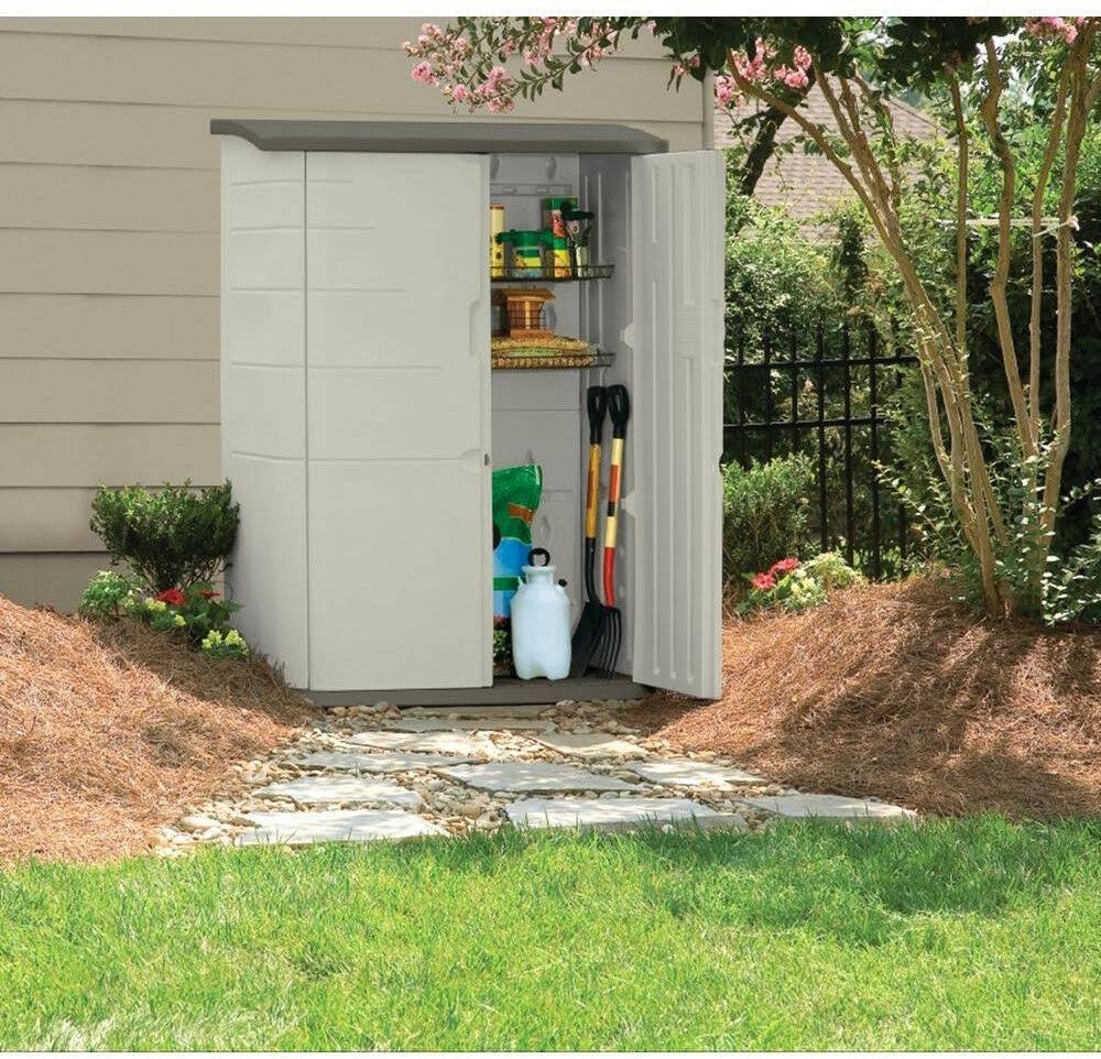 Rubbermaid Large Vertical Storage Shed FG374601OLVS