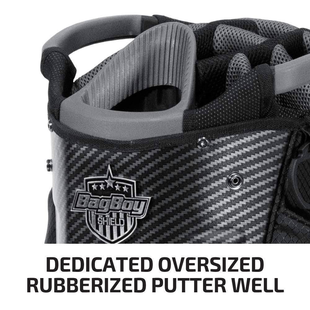Bag Boy Shield Golf Cart Bag, Carbon Fiber/Black/Charcoal