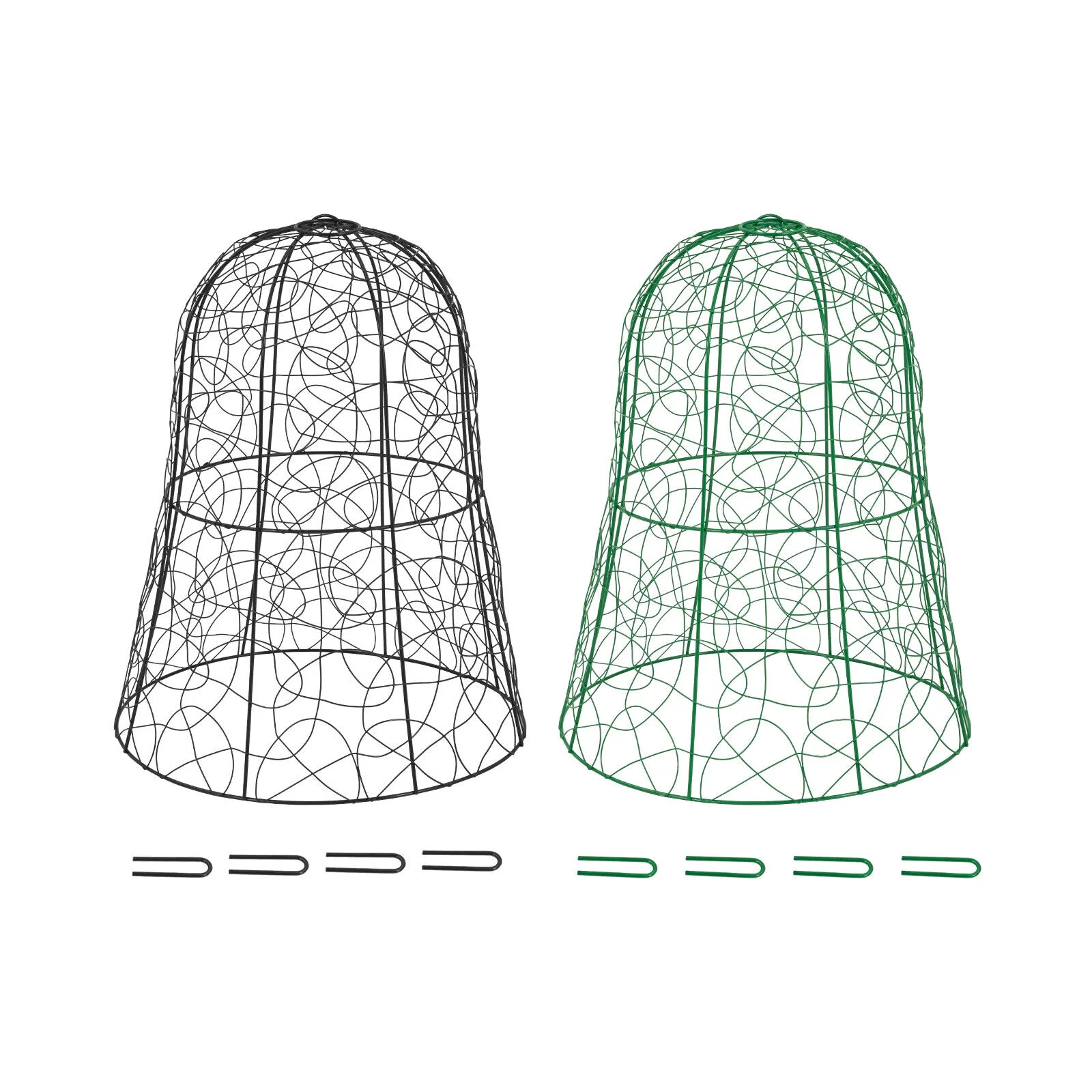 20PCS Garden Chicken Wire Cloche Plant Protector and Cover Iron Black/Green 12.99"H×15.75"