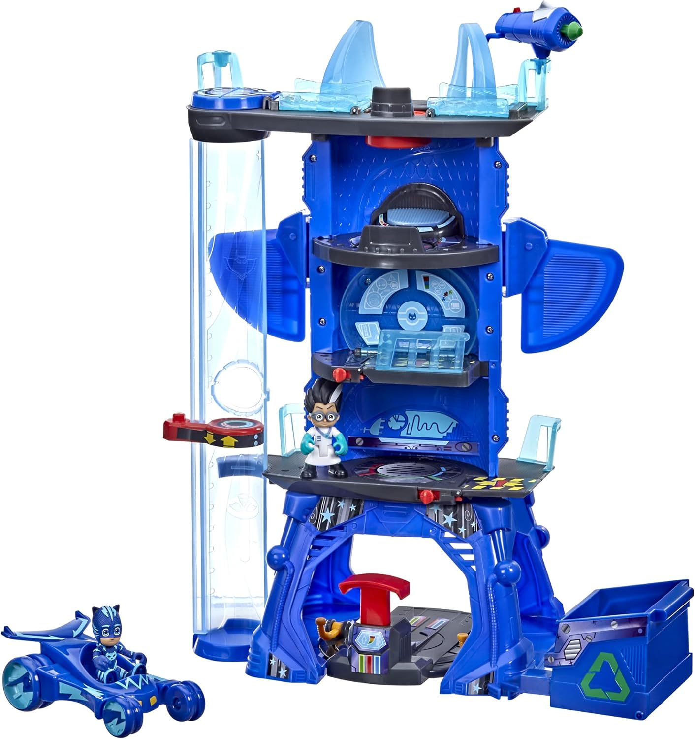 PJ Masks Deluxe Battle HQ Preschool Toy, Headquarters Playset with 2 Action Figures, Cat-Car Vehicle, and More for Kids Ages 3 and Up Pack of 2