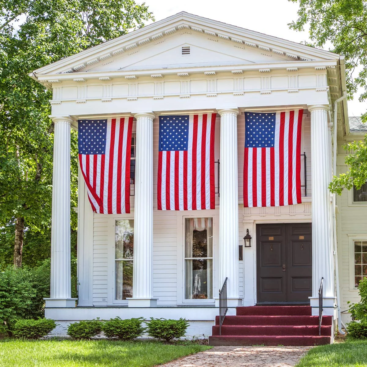 American Flag 10x15 FT Outdoor - USA Heavy duty Nylon US Flags with Embroidered Stars, Sewn Stripes and Brass Grommets