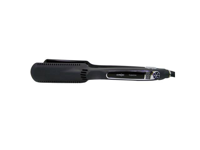 Croc Classic Titanium Digital Salon Ceramic Flat Hair Iron, Black, 1.5&&