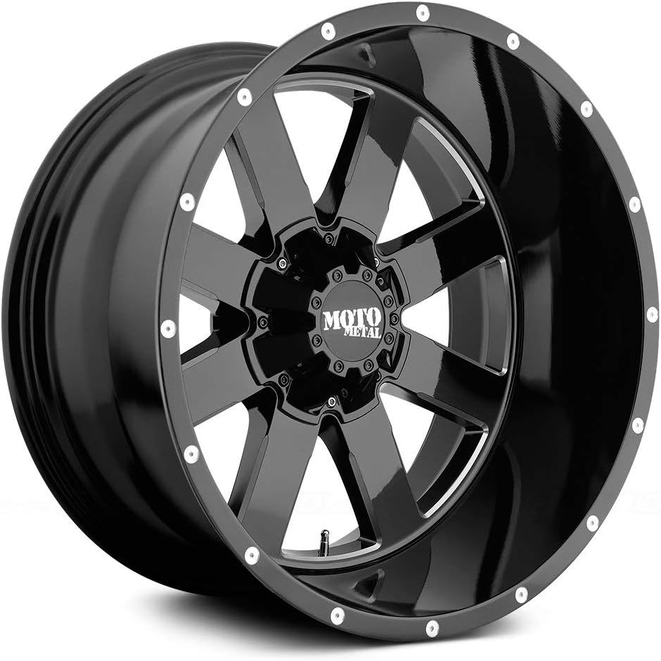 20X10 6X135 Moto Metal MO962 Gloss Black Milled Rim Wheel