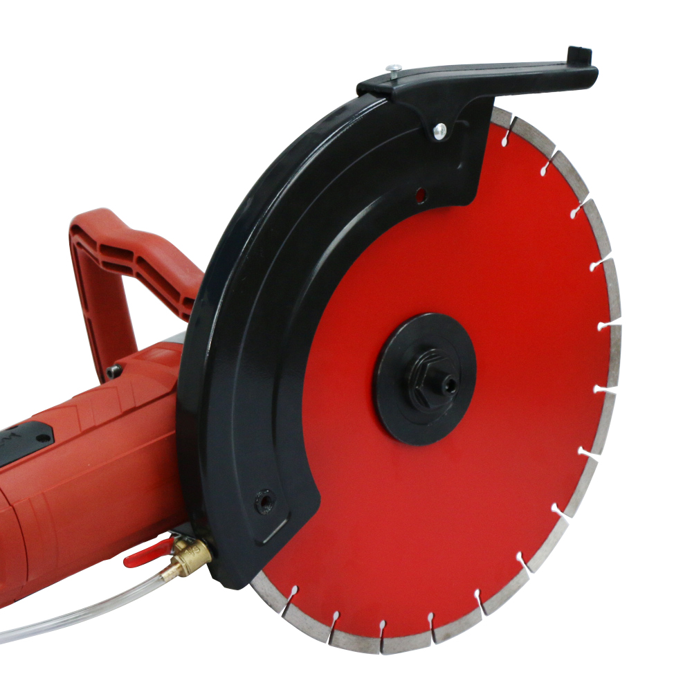 14” 18Amp Electric Concrete Saw Wet Dry Circular Saw Cutter with Water Pump & Blade for Brick, Wood, Metal, Reinforced Concrete, Porcelain
