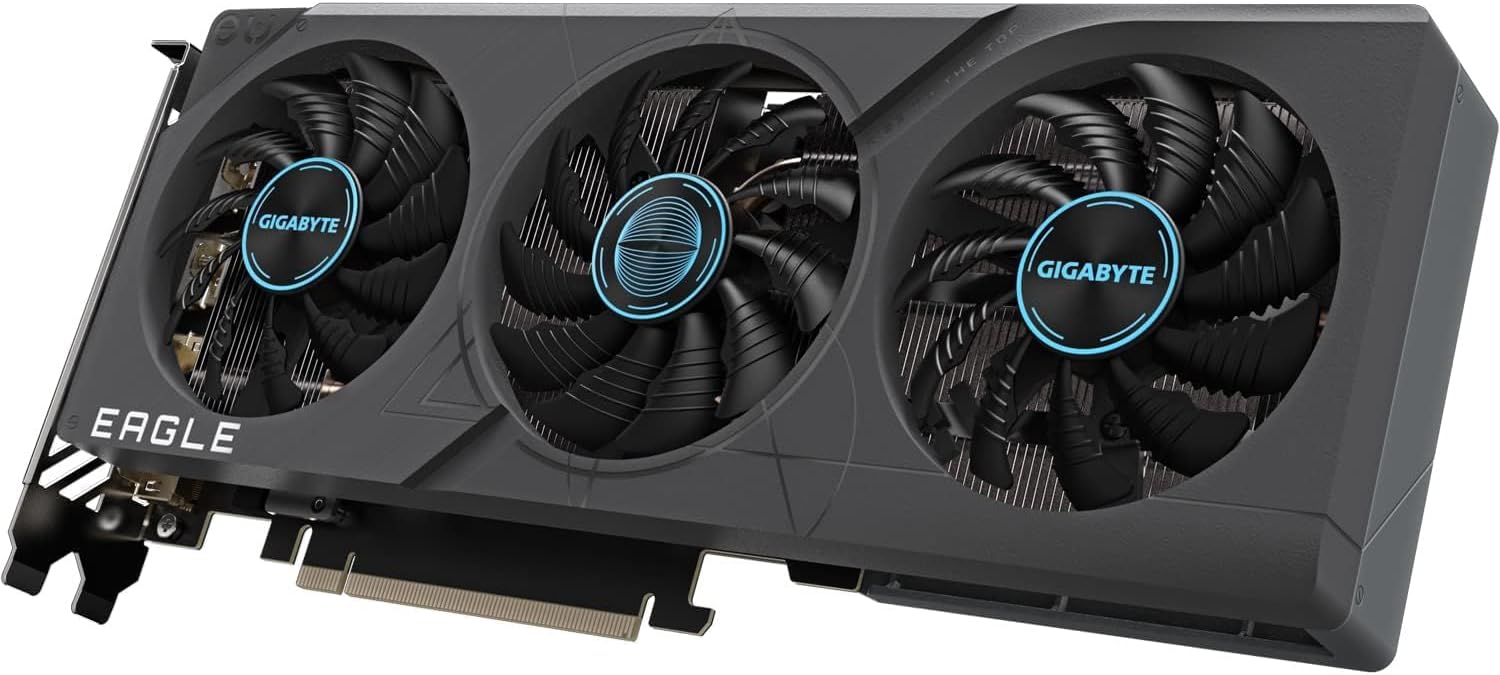 Gigabyte GeForce RTX 4060 TI EAGLE OC 8GB Graphics Card - 8GB GDDR6 18Gbps 128bit, PCI-E 4.0, 2X DisplayPort 1.4, 2X HDMI 2.1a, NVIDIA DLSS 3, Supports 4K, Ada Lovelace Arch, GV-N406TEAGLE OC-8GD