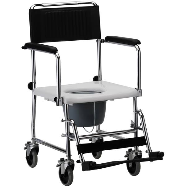 Nova Medical Products 8805 Drop Arm Transport Chair Commode, Black