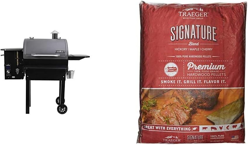 Camp Chef PG24MZG SmokePro Slide Smoker with Fold Down Front Shelf Wood Pellet Grill, Pack of 1, Black