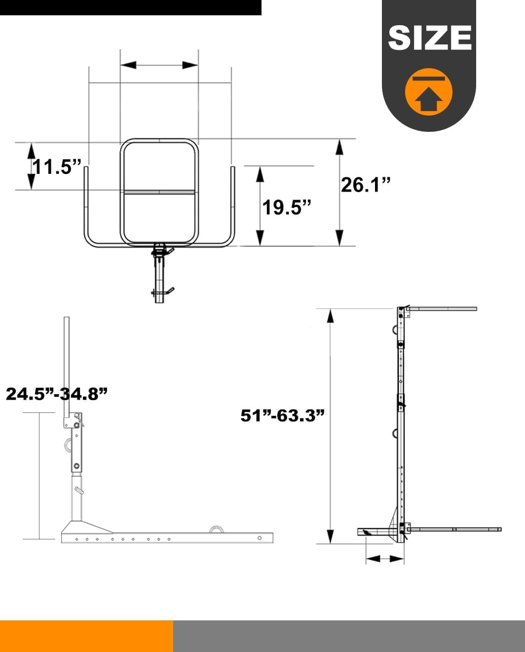 Upgraded Kayak Rack for RV Truck SUP Vertical Kayak Rack