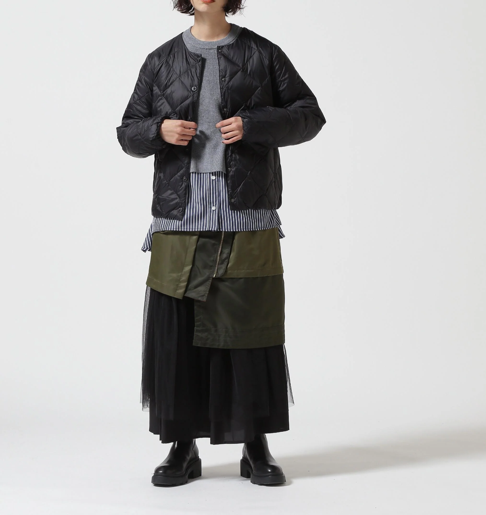 TAION/タイオン/TAION CITY CREW NECK DOWN JACKET