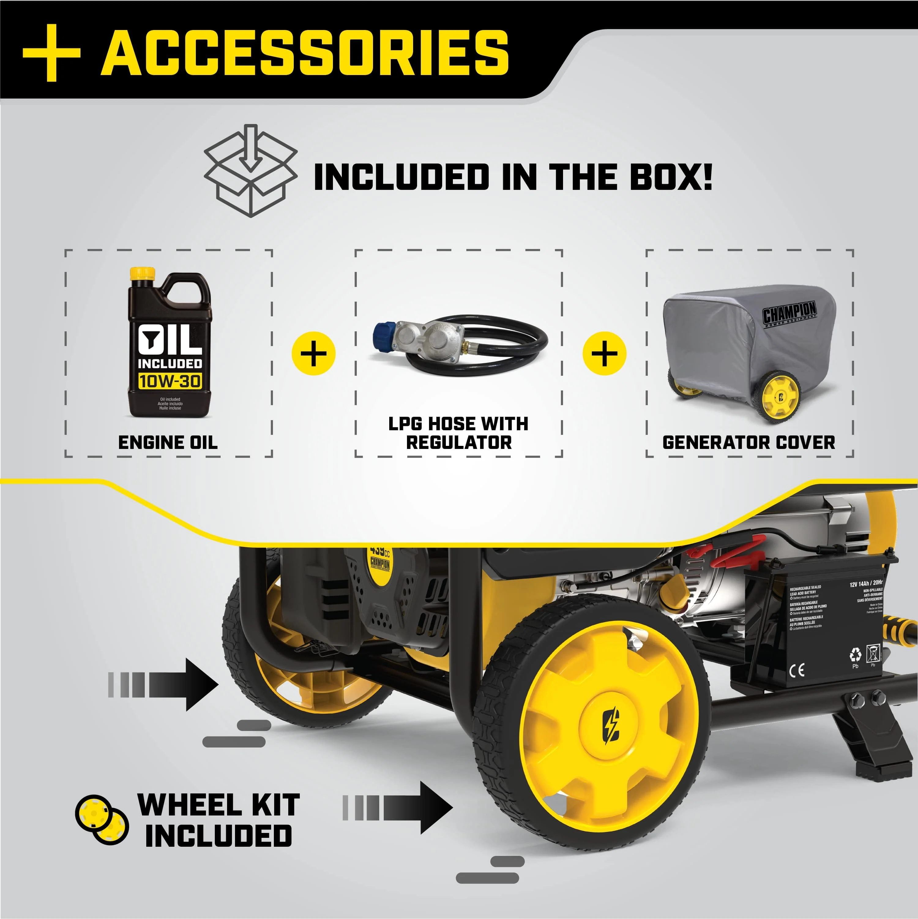 Champion Power Equipment 9375/7500 Watts Dual Fuel Portable Generator with Electric Start