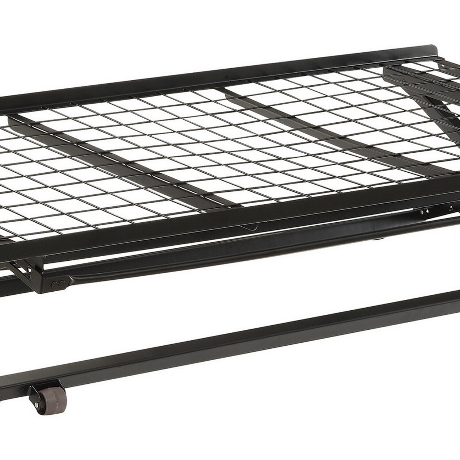 Maykoosh African Adventure Pop Up Trundle Bed, Rolling Wheels, Easily Adjustable Height, Black Finish