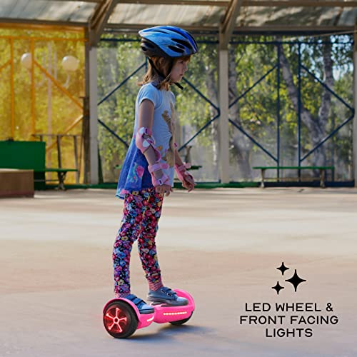 Voyager Hoverboard Self Balancing Electric Scooter with LED Light Up Wheels and Headlights, IPX4 Water-Resistant, 300 Watt Brushless Motor