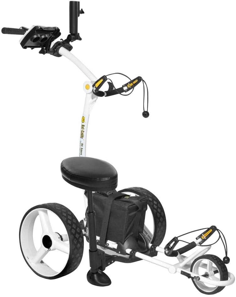 Bat-Caddy X4 Sport Electric Push Cart w/ Free Accessory Kit, 20Ah Lithium, White
