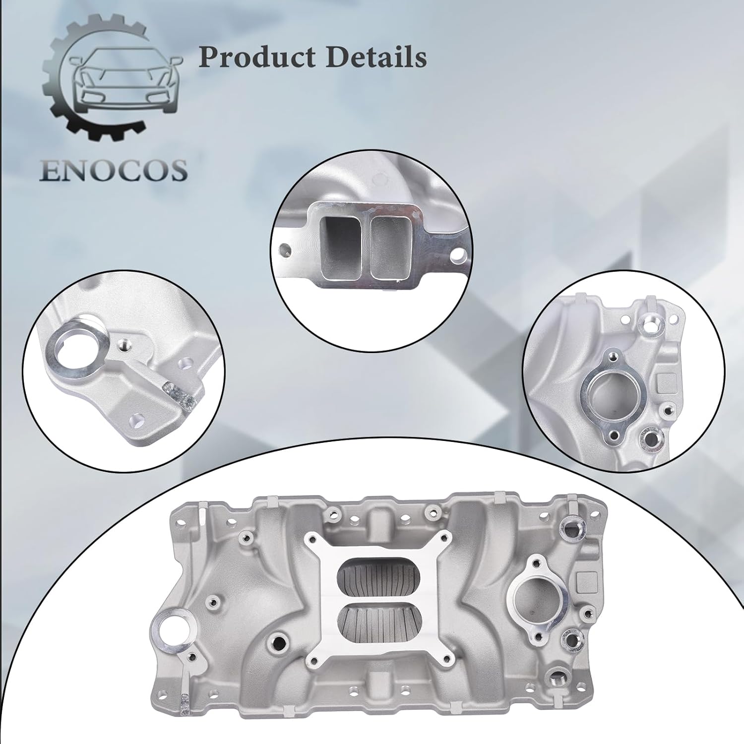 2701 Engine Dual Plane Intake Manifold Compatible with 1955-1986 Chevy 305 327 350 383 Small Block V8 - Idle - 5500 RPM Range