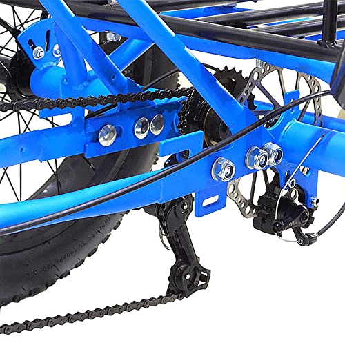 Adult Mountain Tricycle, 7 Speed Three Wheel Bikes, 20 Inch Fat Tire Adults Trikes for Women Men with Shopping Basket