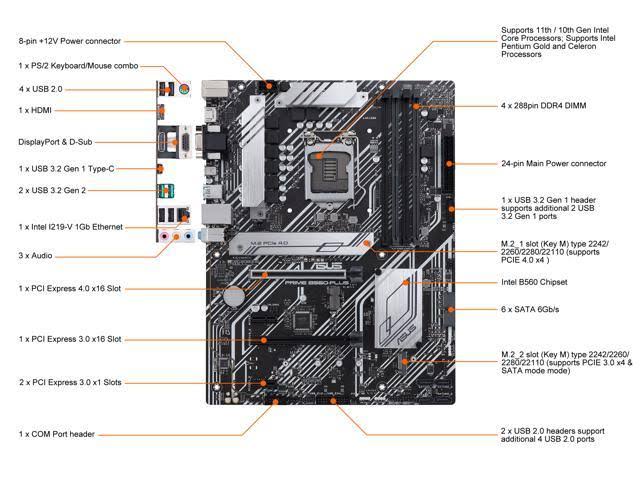 Asus B560-PLUS Prime Intel LGA 1200 ATX Motherboard