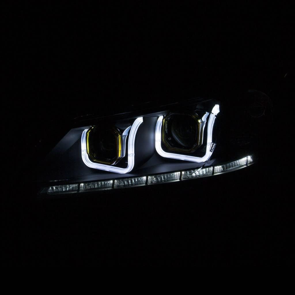 ANZO For Honda Accord 2013-2015 Projector Headlights w/U-Bar Black | 121492