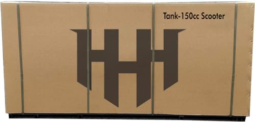 HHH motorcycle 150cc Scooter Tank 150 Scooter Moped Gas 150cc Motorcycle Fully Automatic Adult Street Bike Cvt transmission and 12 inch Aluminum Wheels ( White color )