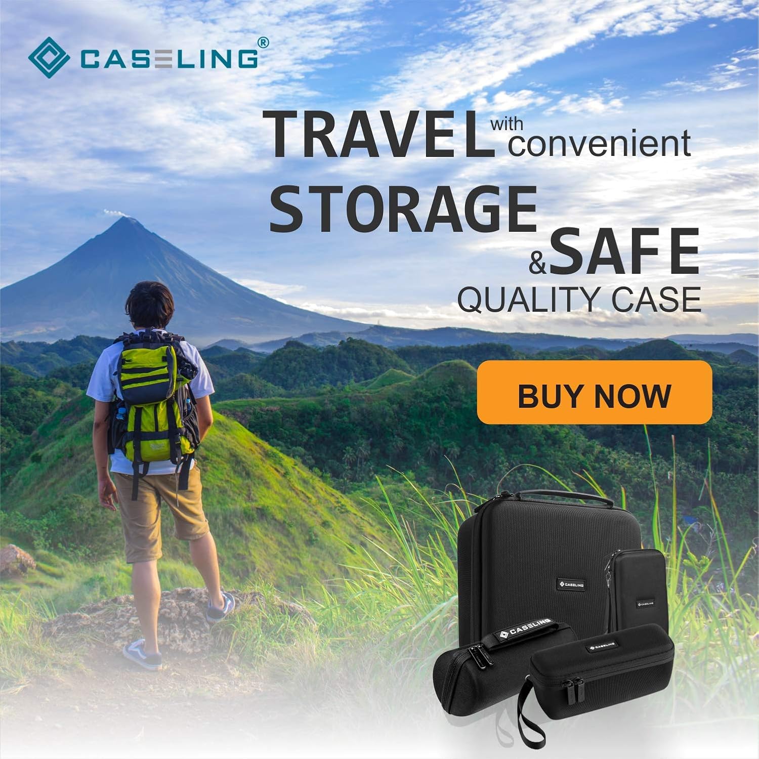 caseling Hard Case Compatible with GB70 2000 Amp 12V Lithium Jump Starter Battery Pack with Mesh Pocket for Accessories