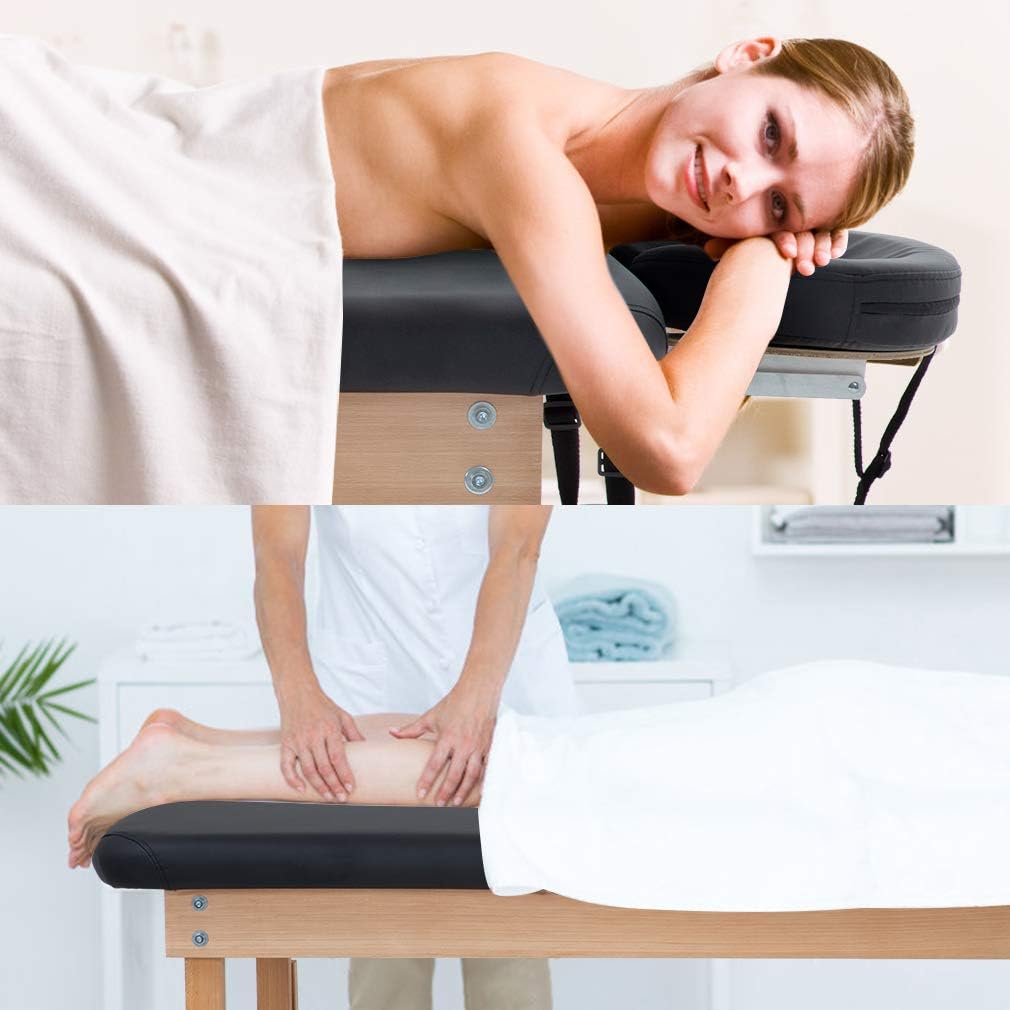 Massage Table Spa Bed 74”L 28“W Height Adjustable Stationary Massage Table 1000 LBS lLoad-Bearing Heavy Duty Spa Bed Facial Cradle Salon Bed
