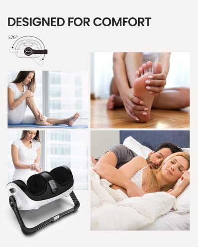RENPHO Foot Massager with Heat, Deep Tissue Massager for foot care, Electric Foot Massager with Deep Kneading Rolling Ankles, Fits Up to US Men Feet Size 14, Perfect Gifts for Women Men