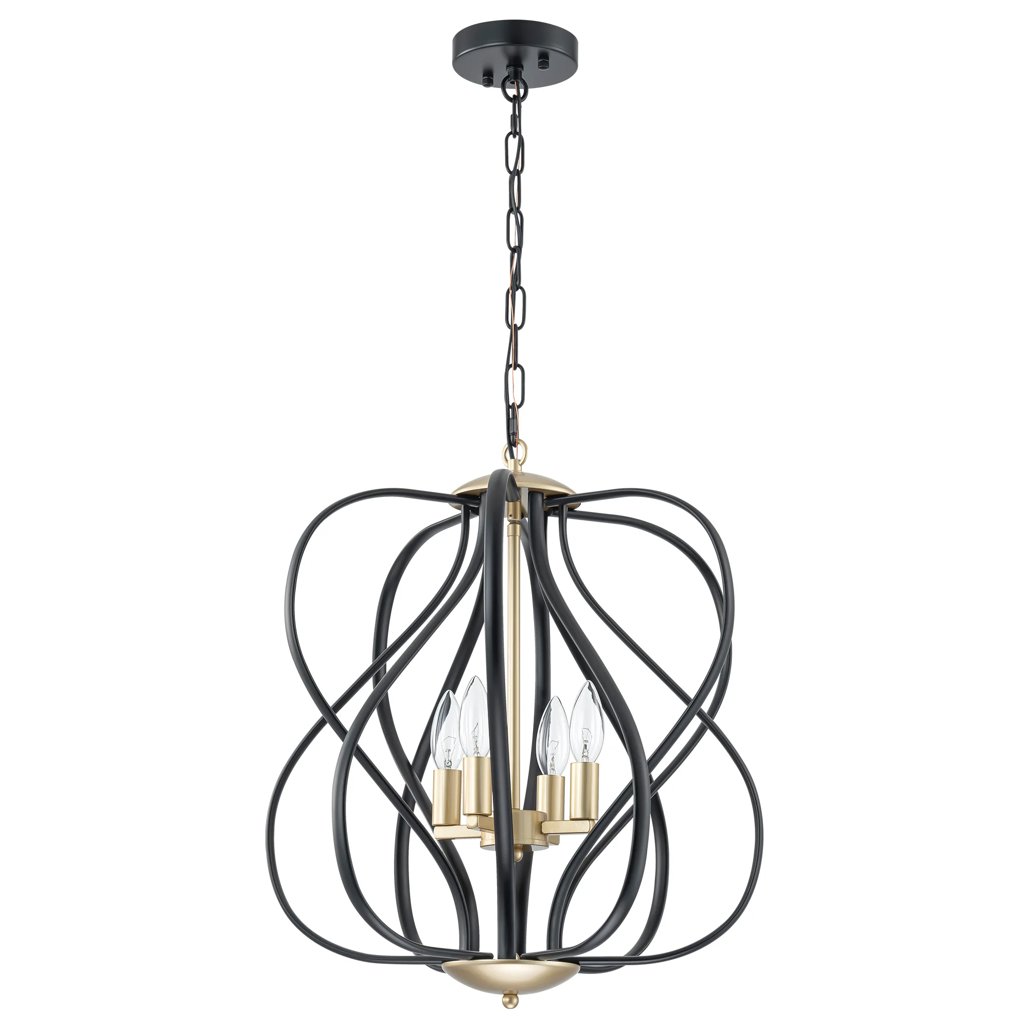 Brillara 4-Light Dimmable Transitional Geometric Chandelier (17)
