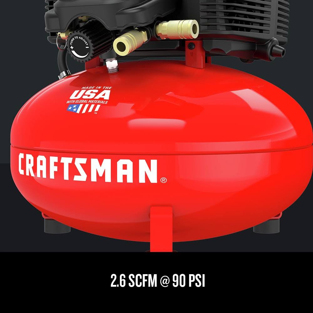 Craftsman (Certified Refurbished) CMEC6150R 0.8 HP 6 Gallon Oil-Free Pancake Air Compressor