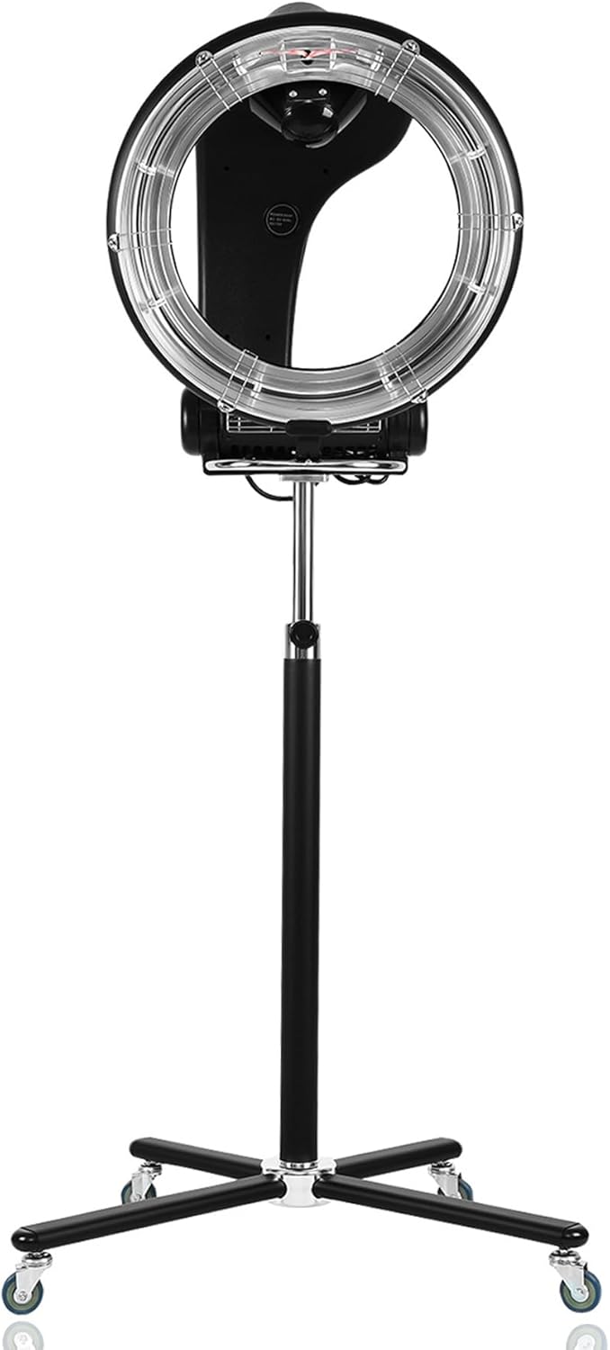 Samger 3 in 1 Professional Orbiting Hair Dryer Hair Color Processor, 110V 950W Adjustable Height Standing Salon Hair Dryers on Wheels Spa Drying Perming Machine Black