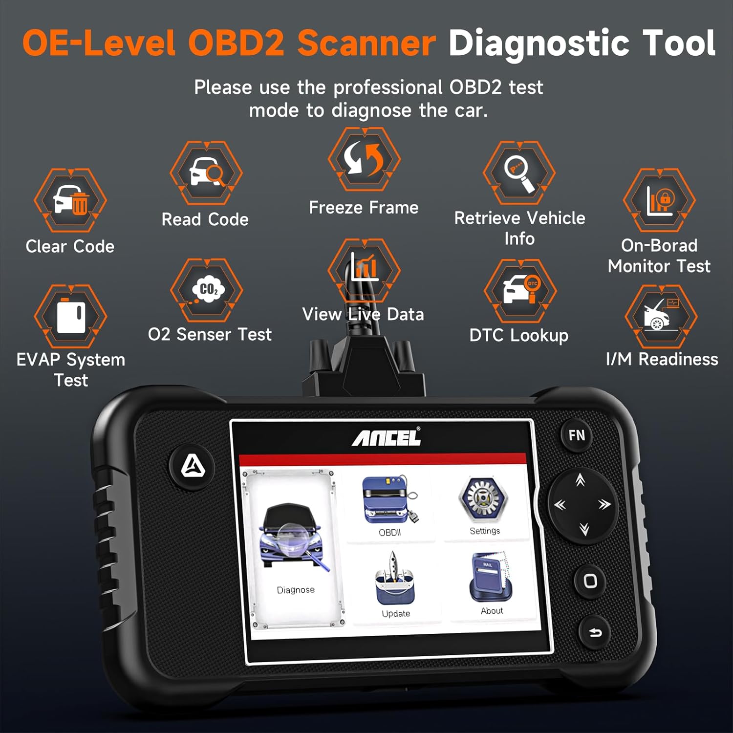ANCEL FX3300 Elite OBD2 Scanner Diagnostic Tool, All System Scan Tool, WiFi Update Car Code Reader and Reset Tool Lifetime Free Update Code Reader, Diagnostic Scanner for Cars