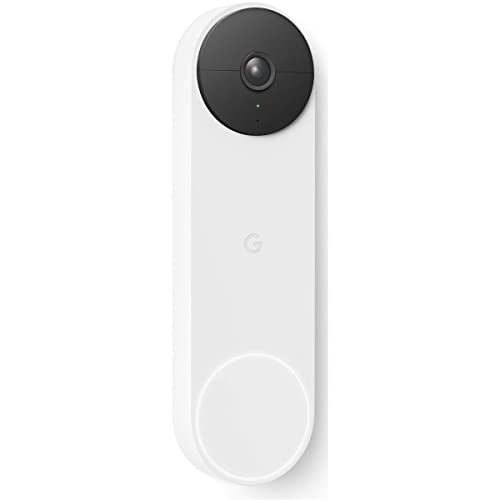 Google Nest Doorbell (Wired, 2nd Gen) - Wired Video Doorbell Camera - Doorbell Security Camera - Snow