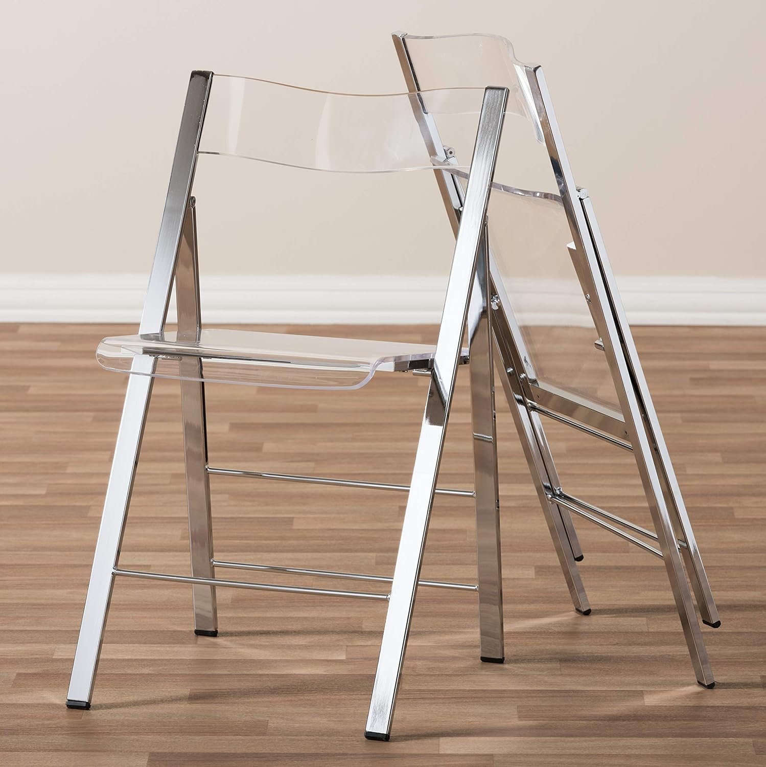 Baxton Studio Acrylic Foldable Chair, Medium