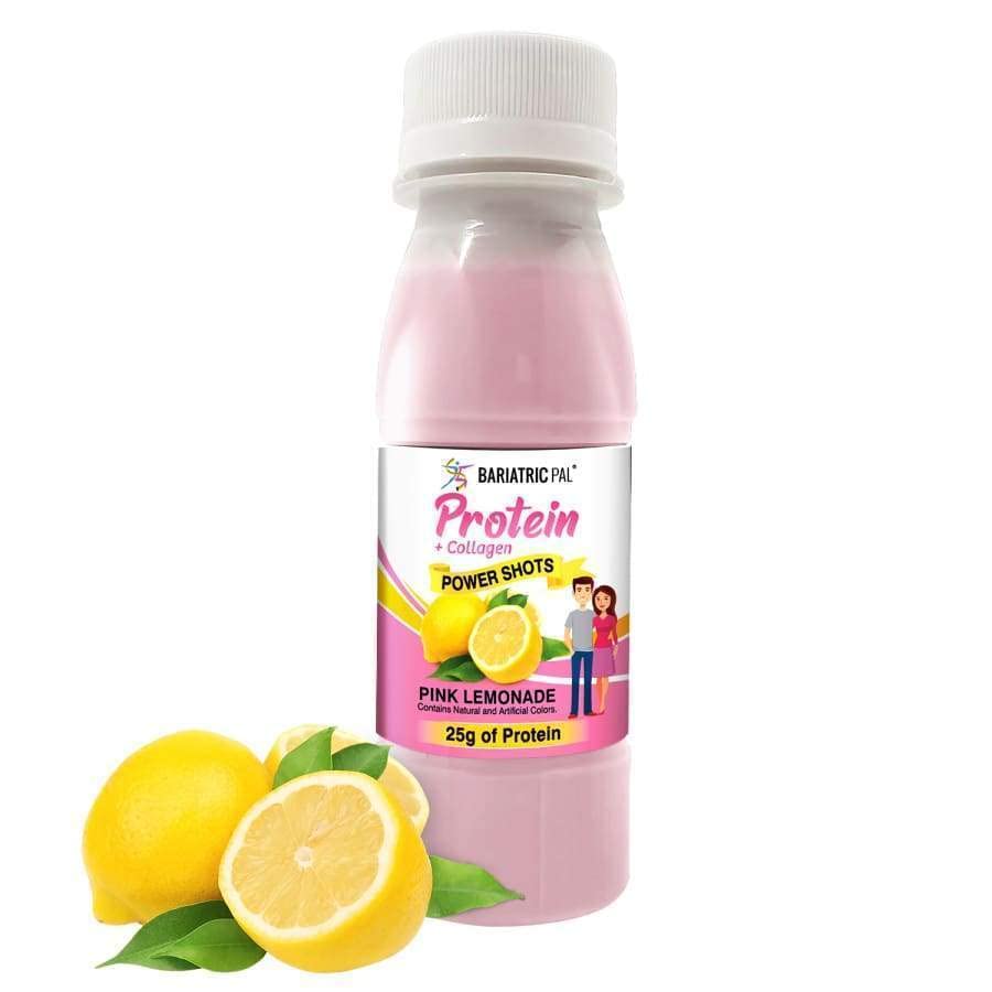 BariatricPal Ready-to-Drink 25g Whey Protein & Collagen Power Shots - Pink Lemonade (48 Bottles)