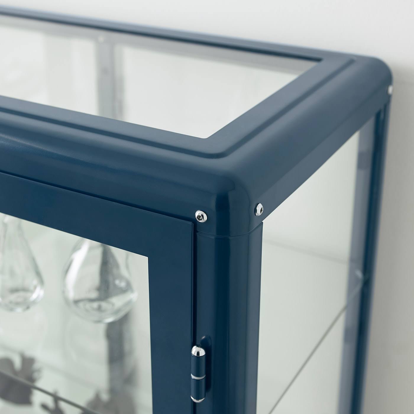 IKEA - FABRIK?R Glass-Door Cabinet, black-blue, 31 7/8x44 1/2