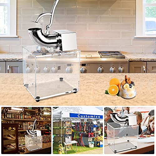 WeChef Electric Snow Cone Machine Slush Maker Stainless Steel Crusher for Commercial Use